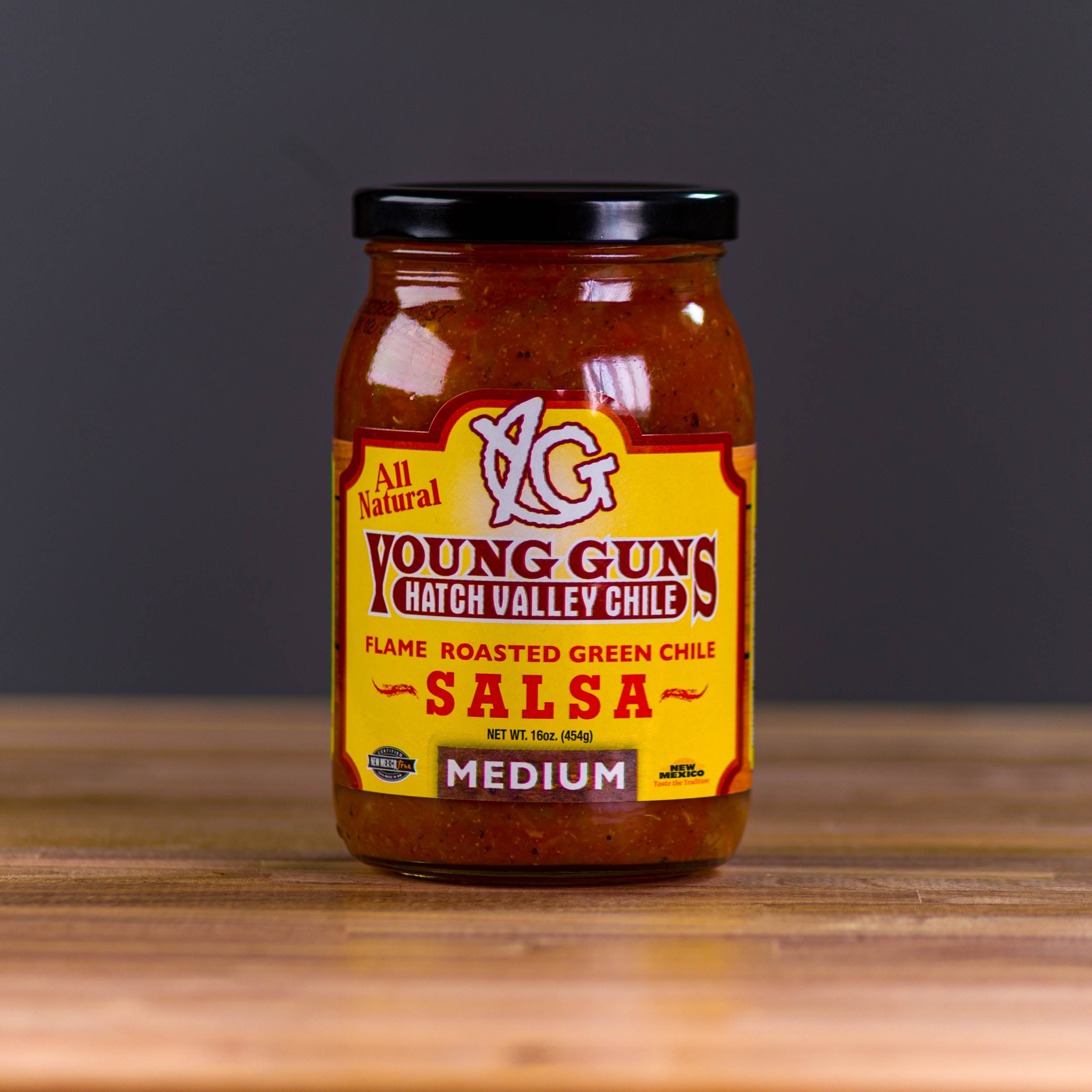 Young Guns Flame Roasted Green Chile Salsa Salsa Saint